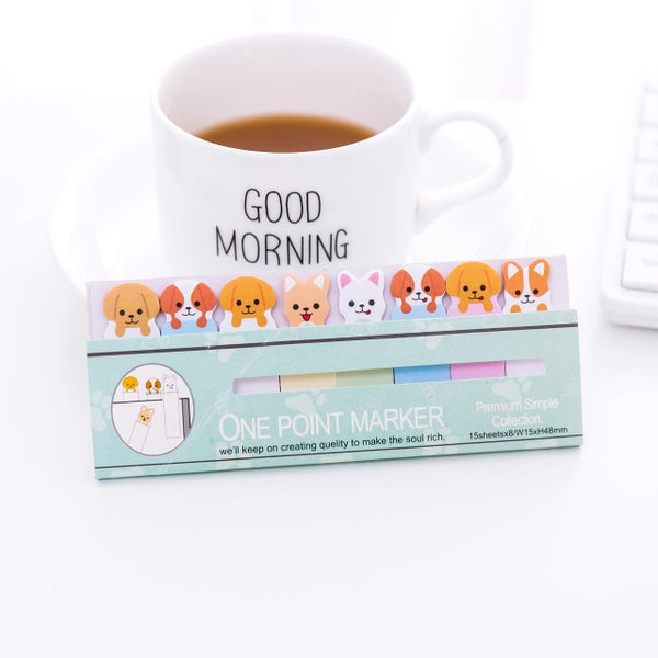 Creative Cute Animal Sticky Paper Bookmark - Chirukaanuka