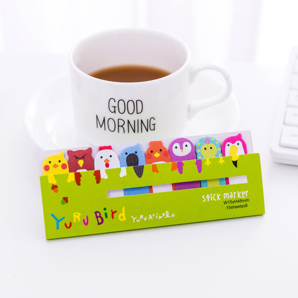 Creative Cute Animal Sticky Paper Bookmark - Chirukaanuka